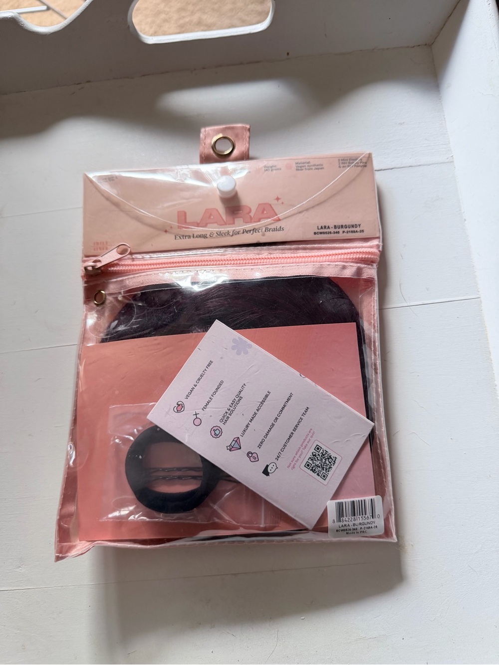 NEW NWT LARA Women's Hair Accessories INH insert name here ponytail in Burgundy